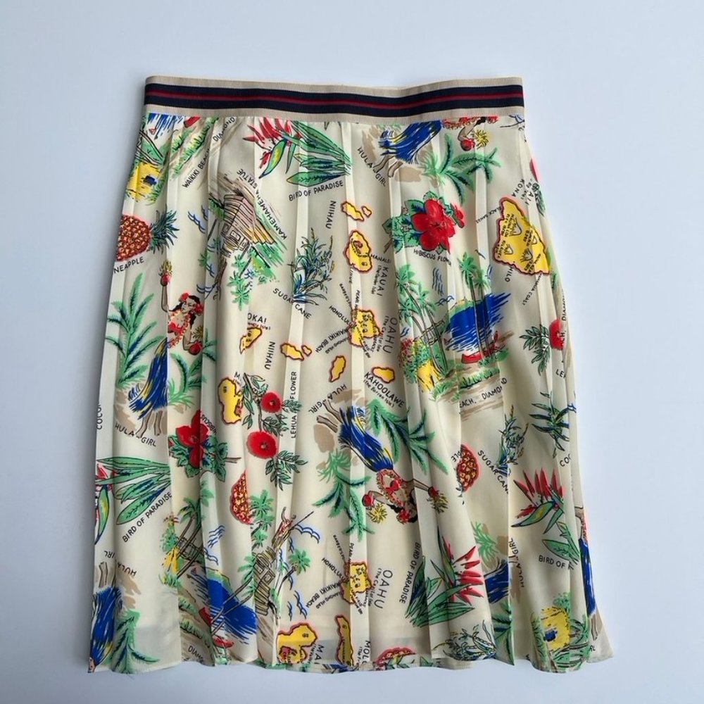 J Crew Hawaiian Island Paradise Silky Skirt Size 4